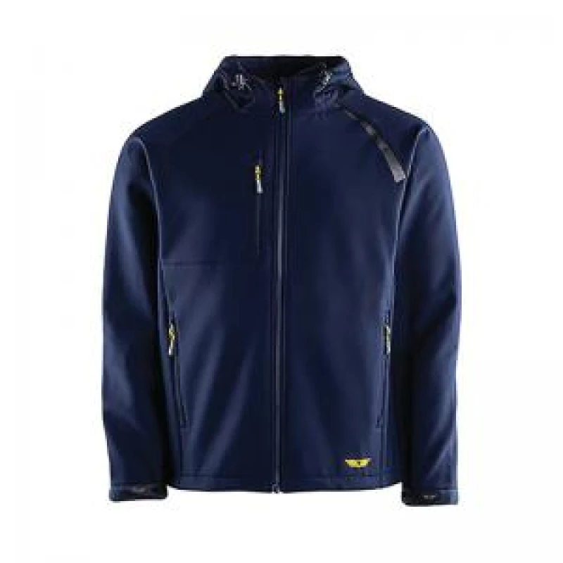 Image of Trojan Trojan Mens Navy Hooded Softshell Jacket 2XL 18L2807