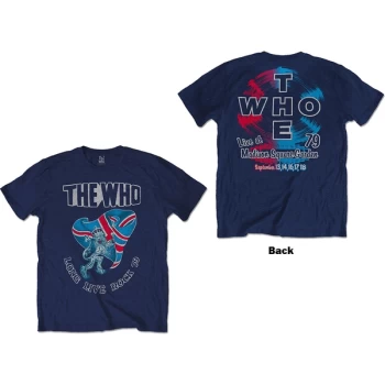 Image of The Who - Long Live Rock '79 Unisex Large T-Shirt - Blue