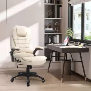Image of Heated Vibrating Massage Office Chair with Reclining Function, Brown
