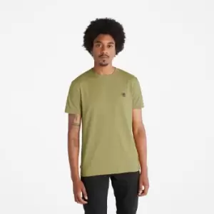 Image of Timberland Dunstan River Slim-fit T-Shirt For Men In Greige Green, Size XL