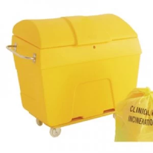 image of Slingsby Yellow Clinical Waste Truck 400 Litre With Graphic 313747