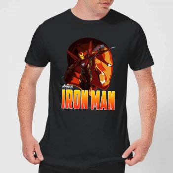 Image of Avengers Iron Man Mens T-Shirt - Black - 4XL - Black