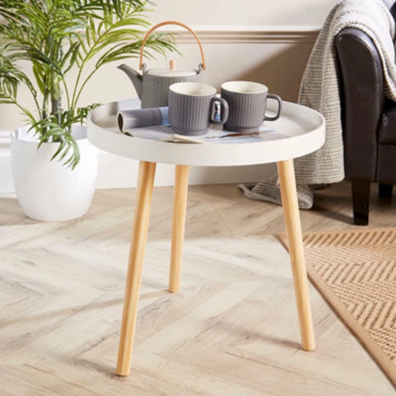 Image of Home Source Marlow Accent Side Table White