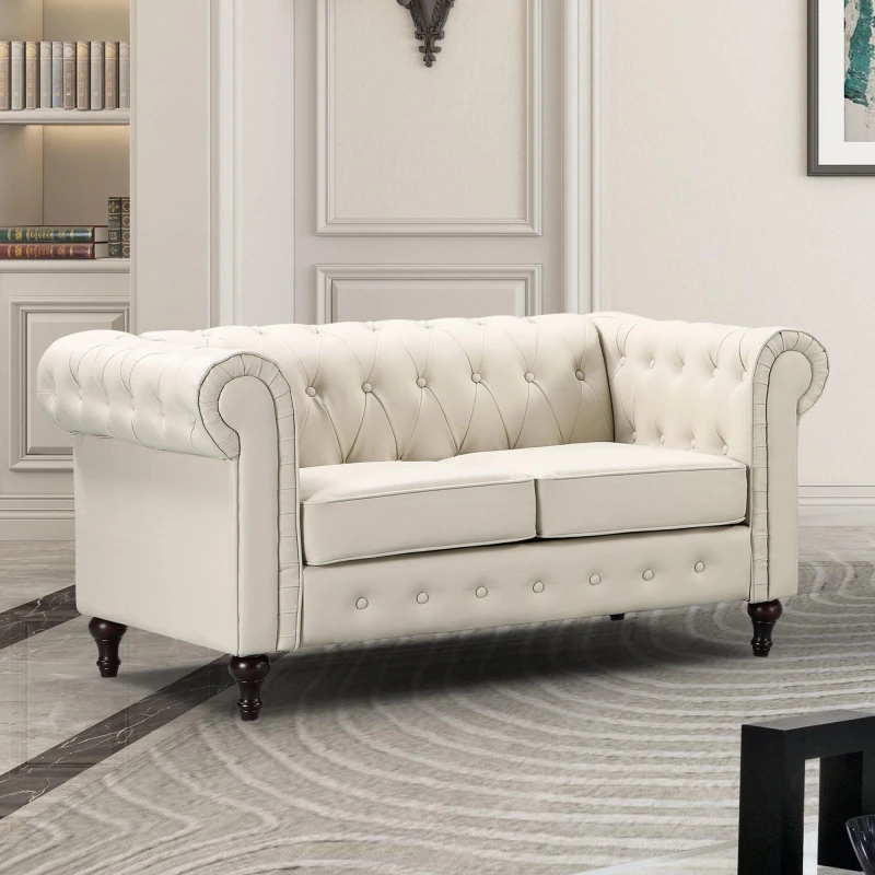 Image of Artemis Home Richland 2 Seat Sofa in Cream Cream Unisex