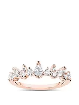 image of Thomas Sabo Ice Crystals Ring, Rose Gold, Size L, Women