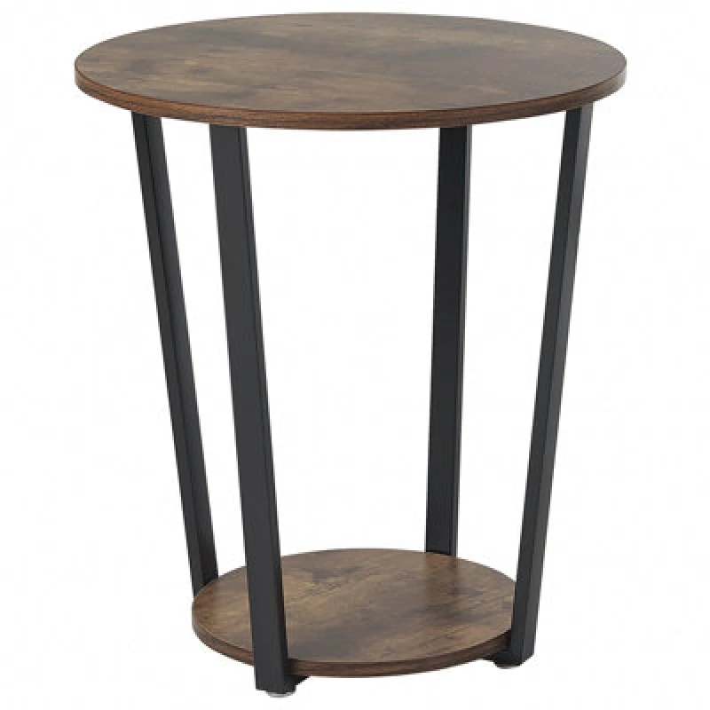 Image of Beliani Industrial Side Table Orick Dark Brown