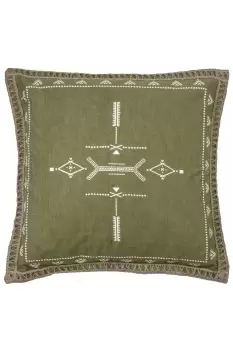 Image of Mini Inka Geometric Jute Trimmed Cushion