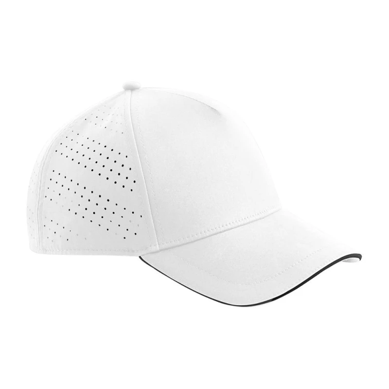Image of Beechfield Mens Accelerate Baseball Cap in White White Male One Size