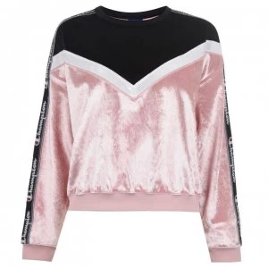 Image of Champion Velvet Crew Sweatshirt - Pink