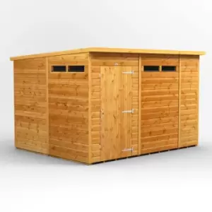 Image of Power Sheds - 10x8 Power Pent Security Shed - Brown