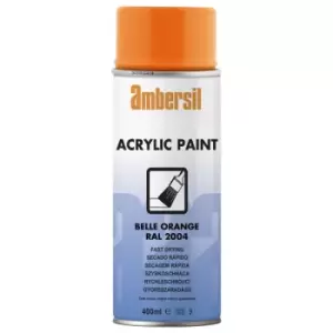 image of Ambersil 20559-AA Acrylic Paint Belle Orange RAL 2004 400ml