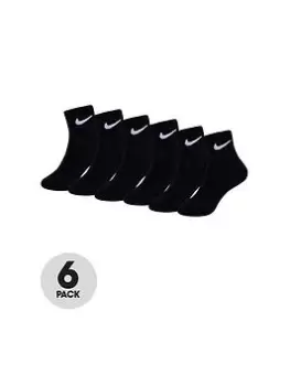 Image of Nike Younger Unisex Basic Pack Ankle 6Pk - Black