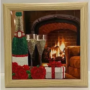 Image of Crystal Art Wood Effect 21 x 21cm Picture Frame Card CCKF18-3 10306CB