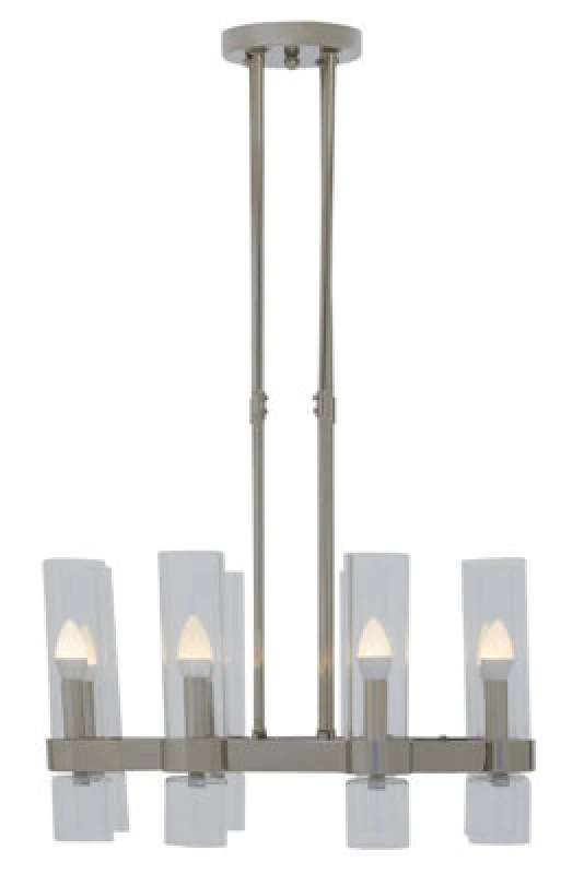 Image of Orsina 8-Light Nickel Finish Ceiling Light