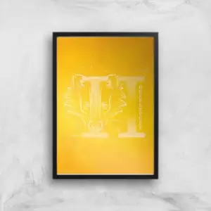 Image of Harry Potter Hufflepuff Giclee Art Print - A3 - Black Frame