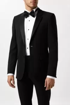 image of Mens Skinny Fit Black Tuxedo Suit Jacket