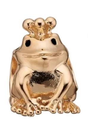 Image of Ladies Christina Gold Plated Sterling Silver Topaz Frog Bead Charm 623-G65
