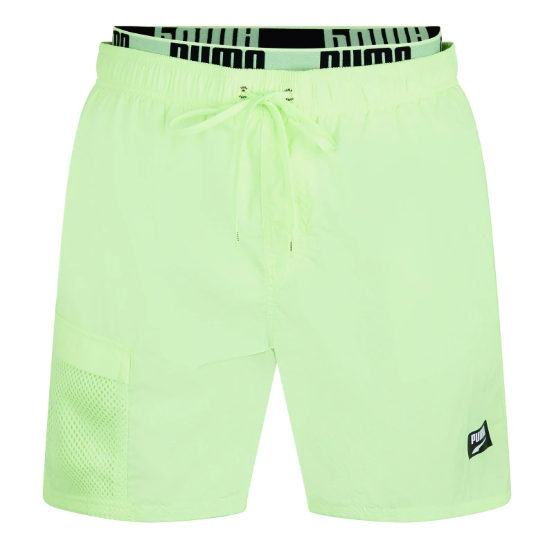 Image of Puma Swim Shorts Mens - Yellow Yellow XS