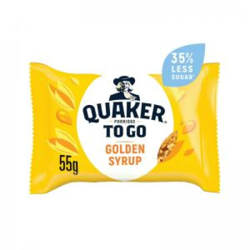 Image of Quaker Quaker Porridge To Golden Syrup Breakfast 2x6 Bars (Pack of 12) 122636 122636