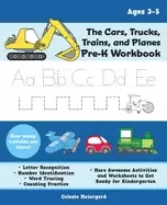 Image of cars trucks trains and planes pre k workbook letter and number tracing sigh