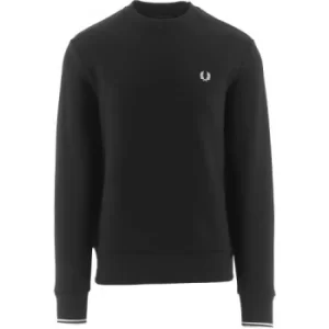 Image of Fred Perry Black Crew Neck Sweatshirt