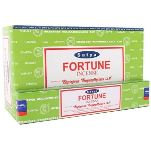 image of Box of 12 Packs of Fortune Incense Sticks by Satya