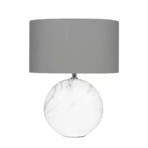 Image of Marble Effect Ceramic Table Lamp