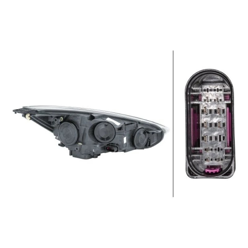 Image of HELLA 1LE 354 827-131 Headlights PY21W, Left, with motor for headlamp levelling, Bulb Technology Headlight (259)