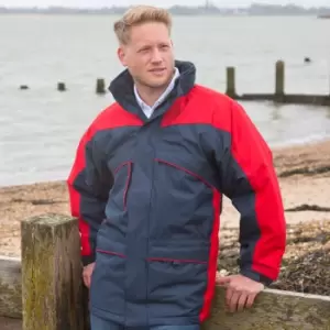 Image of Result Mens Seneca Midweight Performance StormDri Waterproof Windproof Jacket (3XL) (Navy/Red)