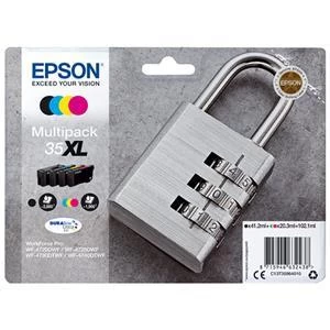 Image of Epson Padlock 35XL Black and Tri Colour Ink Cartridge