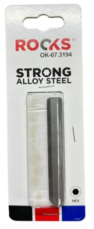 Image of ROOKS OK-07.3194 Screwdriver Bit Square Drive Tang Size: 10 (3/8")mm (inch), Tool Steel Tool Steel Screwdriver Bit (5514)