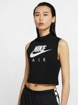 Image of Nike NSW Air Mock Tank Top - Black, Size L, Women