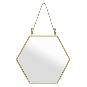 Image of Large Gold (Pack of 4) Geometric Mirror