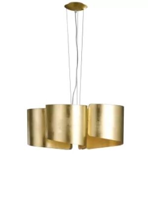 Image of Imagine Curved Glass Ceiling Pendant, Golden Leaf, E27