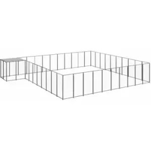 Image of Vidaxl - Dog Kennel Black 31.46 m² Steel Black