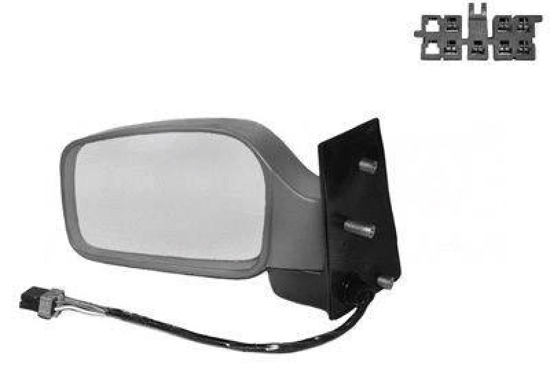 Image of VAN WEZEL 1759807 Wing mirror * HAGUS * Left, Heatable, primed Outside Mirror (50)