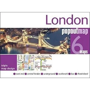 Image of London PopOut Map 3 PopOut maps in one handy, pocket-size format Sheet map, folded 2019
