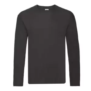 Image of Fruit Of The Loom Mens R Long-Sleeved T-Shirt (3XL) (Black)