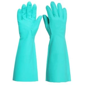 image of Click2000 Nitrile Green 18" Green L Size 9 Gloves Ref NG18L Pack 5