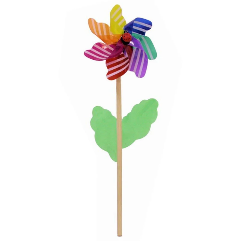 Image of Kandy Toys Colourful 18" Large Stripy Windmill Multi