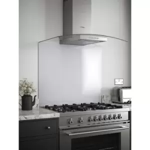 Image of Splashback - Platinum Glass Kitchen 900mm x 750mm - Silver
