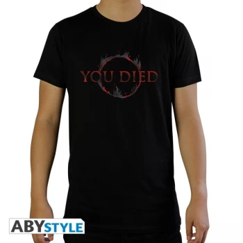 Image of Dark Souls - You Died Mens X-Small T-Shirt - Black