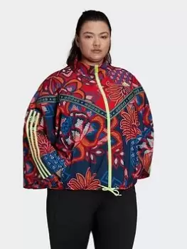 Image of adidas Farm Track Top (plus Size), Blue, Size 2X, Women