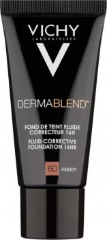 Image of Vichy Dermablend Fluid Corrective Foundation SPF25 30ml 60 - Amber