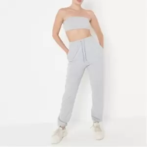 image of Missguided Top and Jogger Set - Grey