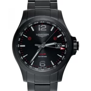 Conquest VHP GMT Quartz Black Dial Mens Watch