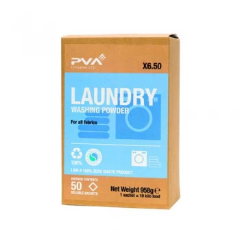 image of PVA Laundry Washing Powder Sachets Pack of 50 PVAA6-50