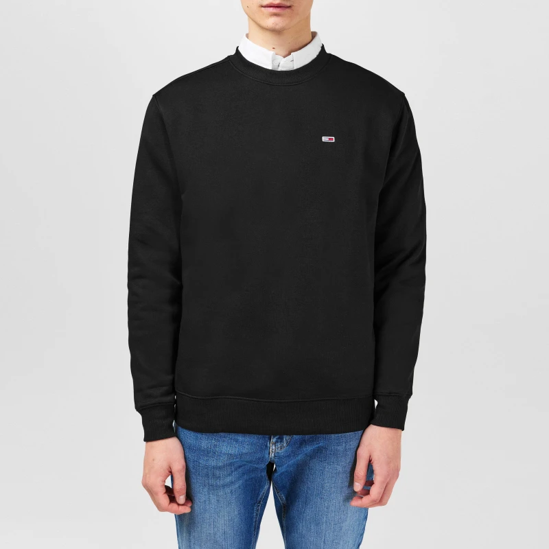 Image of Tommy Jeans Crew Neck Sweatshirt Black BDS male S
