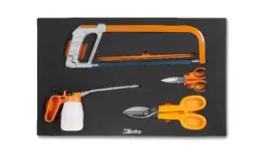Image of Beta Tools M285 4pc Assorted Tool Set in Soft Tray for Roller Cab 024500285