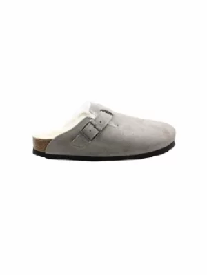 image of BIRKENSTOCK slippers Women Grey Suede/leather